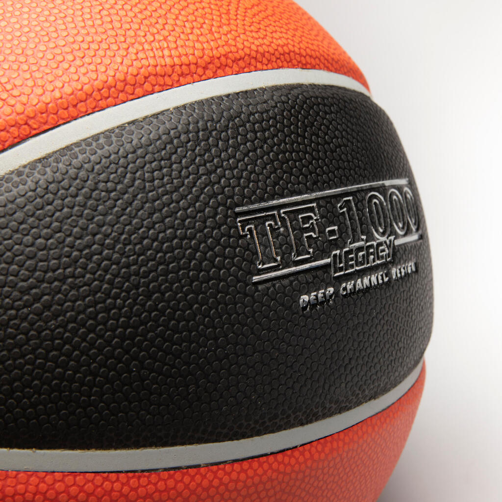 Basketbalová lopta veľkosť 7 - Spalding TF1000 Euroleague oranžovo-čierna
