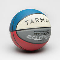 Ballon de basketball taille 7 - BT500 bleu blanc rouge