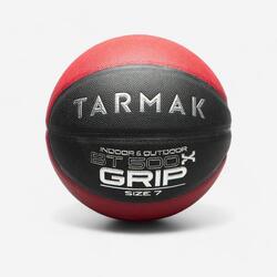 Ballon de basketball taille 7 - BT500 Grip rouge noir