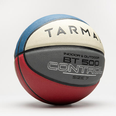 Ballon de basketball taille 7 - BT500 bleu blanc rouge