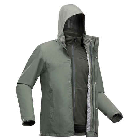 Men’s 3-in-1 waterproof hiking jacket - SH100 0°C