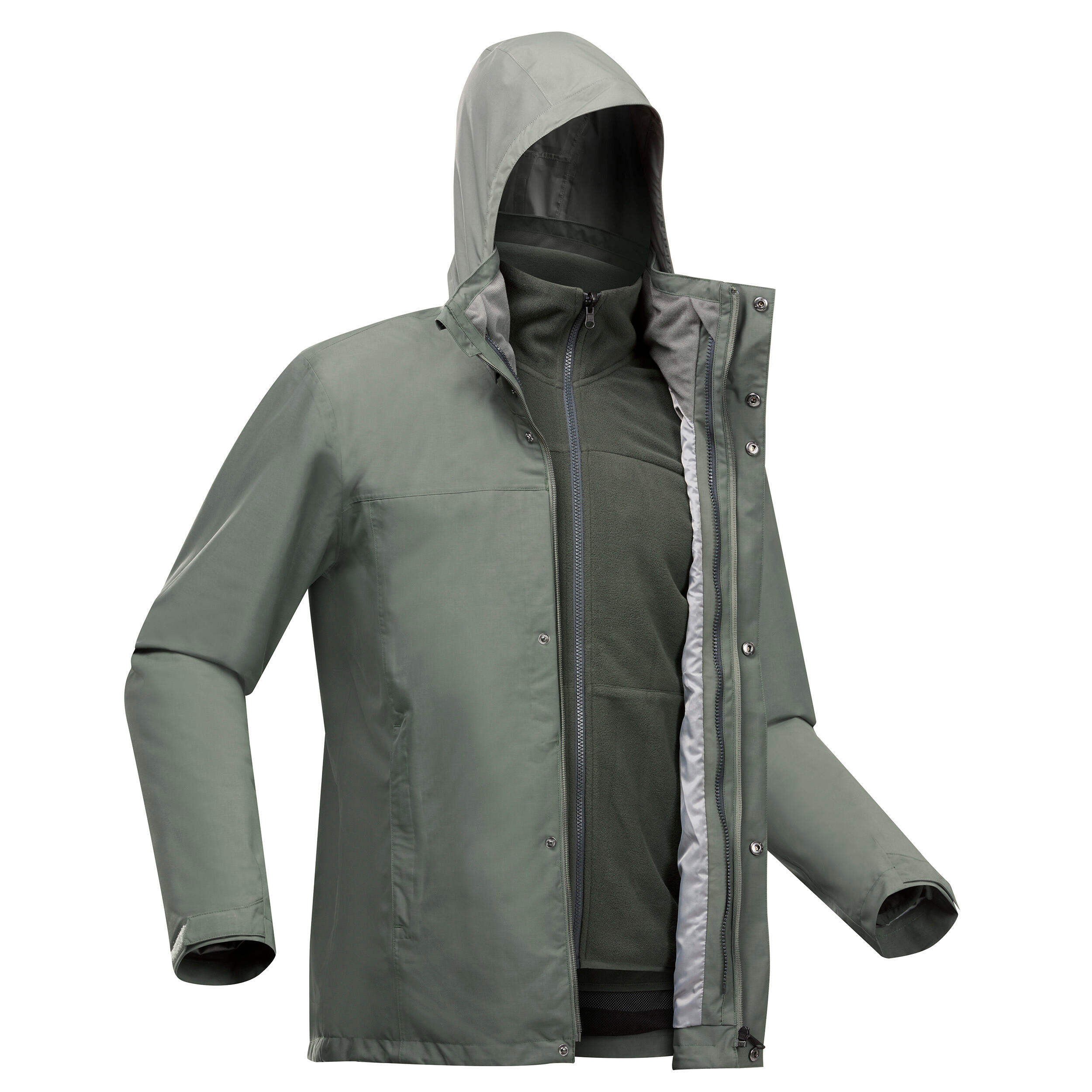 Men’s 3-in-1 waterproof hiking jacket - SH100 0°C 6/16