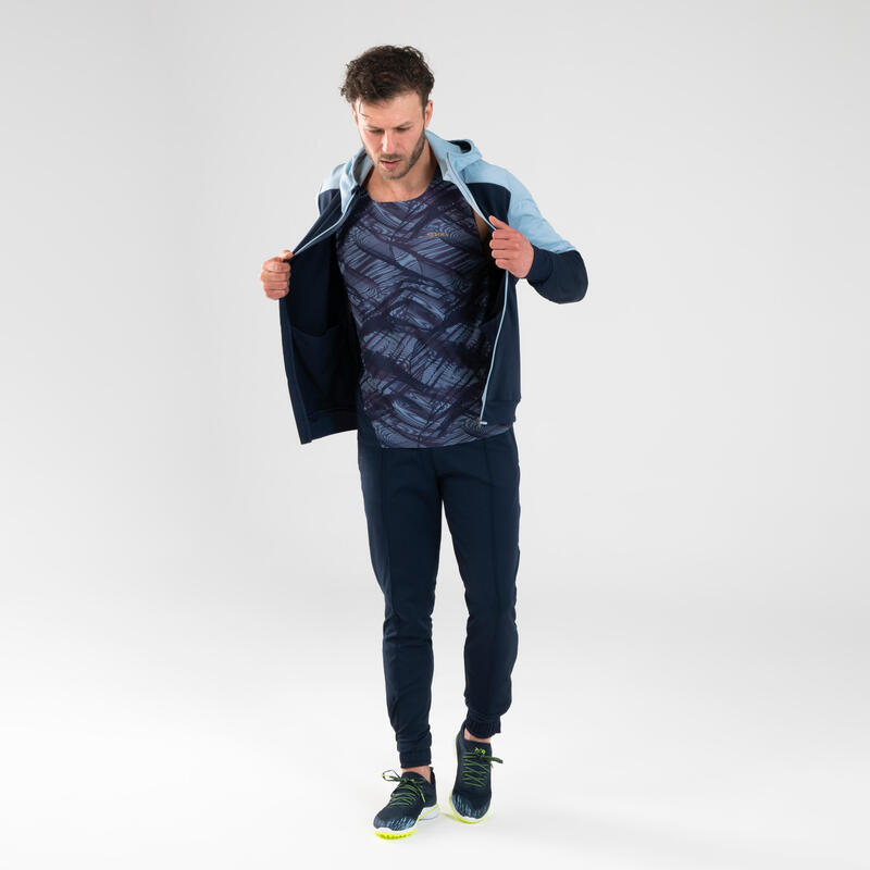 Chaqueta atletismo cálida Hombre azul