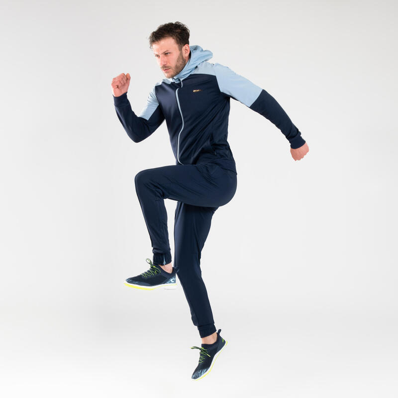 VESTE D'ATHLETISME WARM HOMME BLEUE