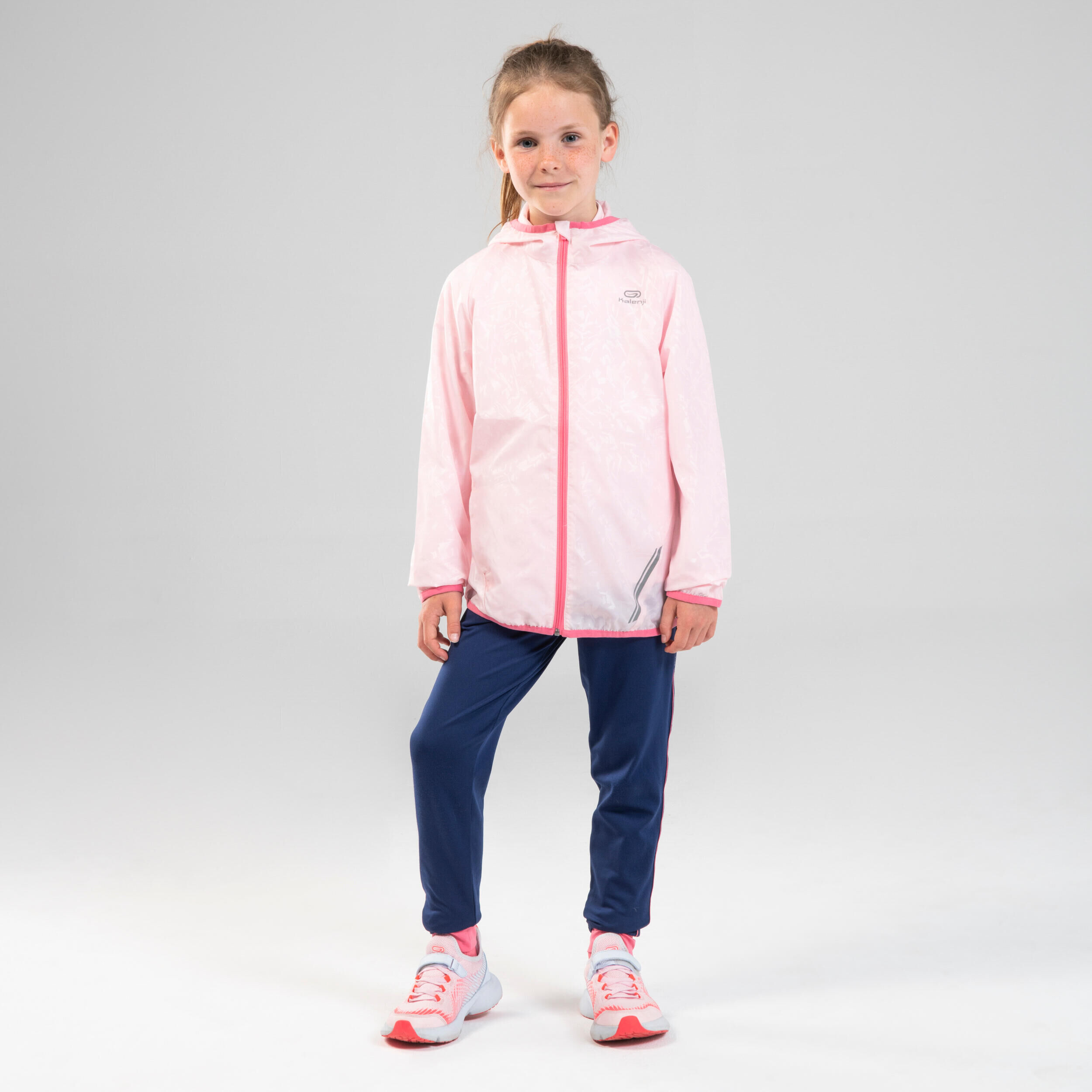 KIPRUN Kalenji AT100 Kids' Athletics Windbreaker Jacket - Pink