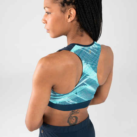 Women's Athletics Crop Top - Blue/Pastel