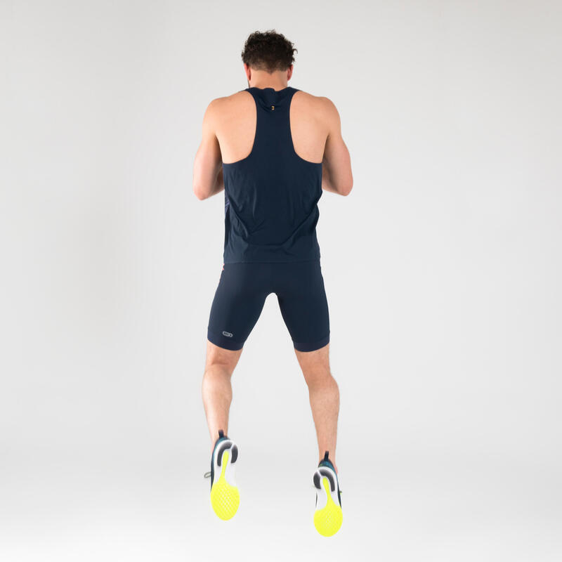 DEBARDEUR D'ATHLETISME HOMME BLEU