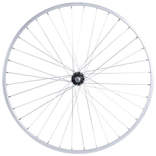 
      28" Single-Walled City Bike Rear Wheel Elops 100 - Silver
  