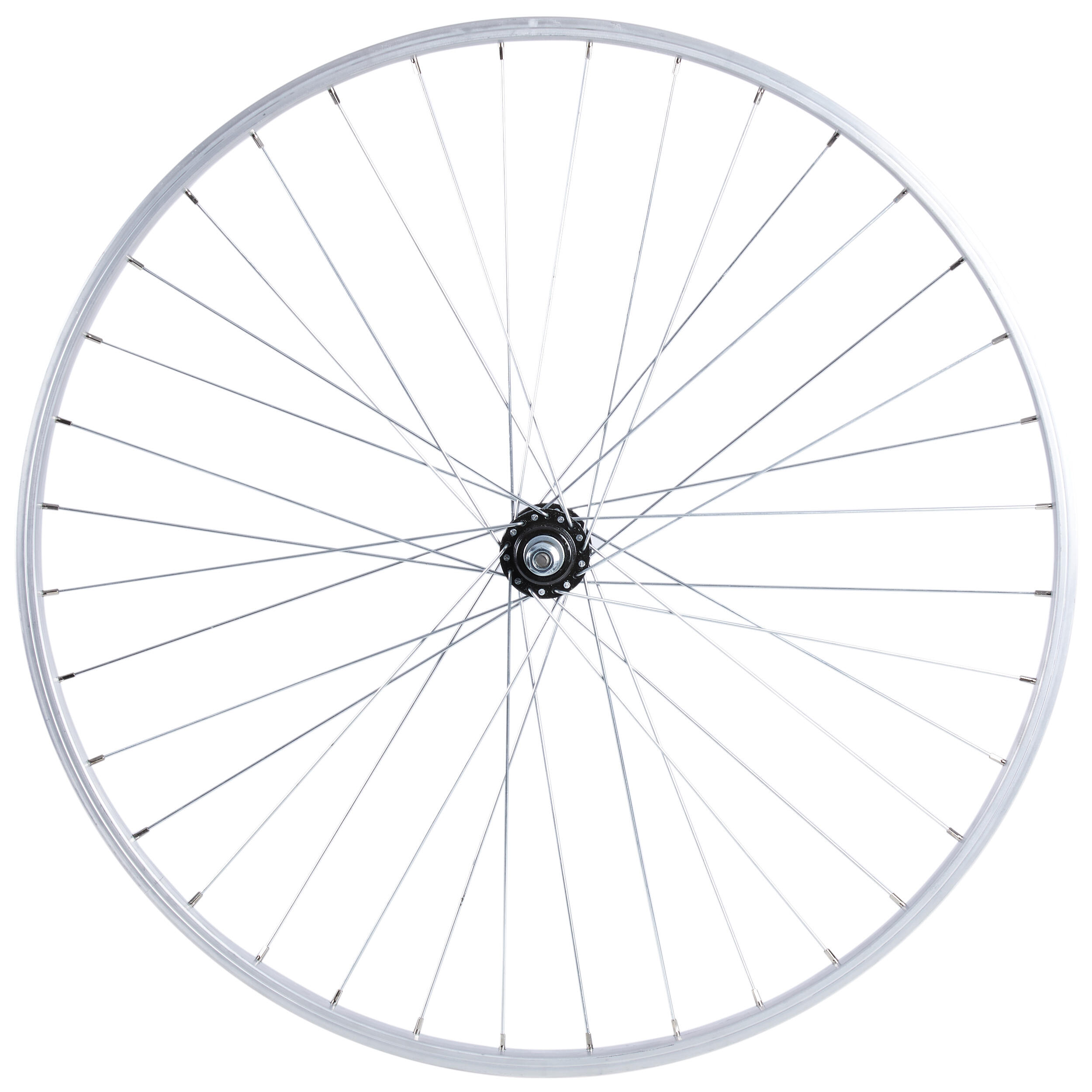 Rear Wheel 28" FW SW Mono City Bike Elops 100 - Silver 1/1