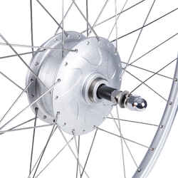 28" 36V Double-Walled Rear Wheel Elops 120E City Bike - Silver