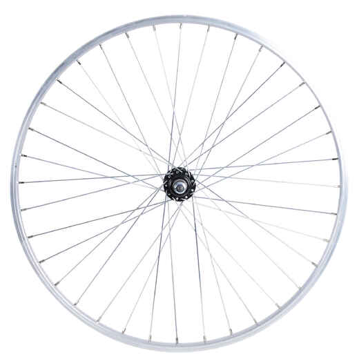 
      26" City Bike Single-Walled Drum Brake Rear Wheel - Silver
  