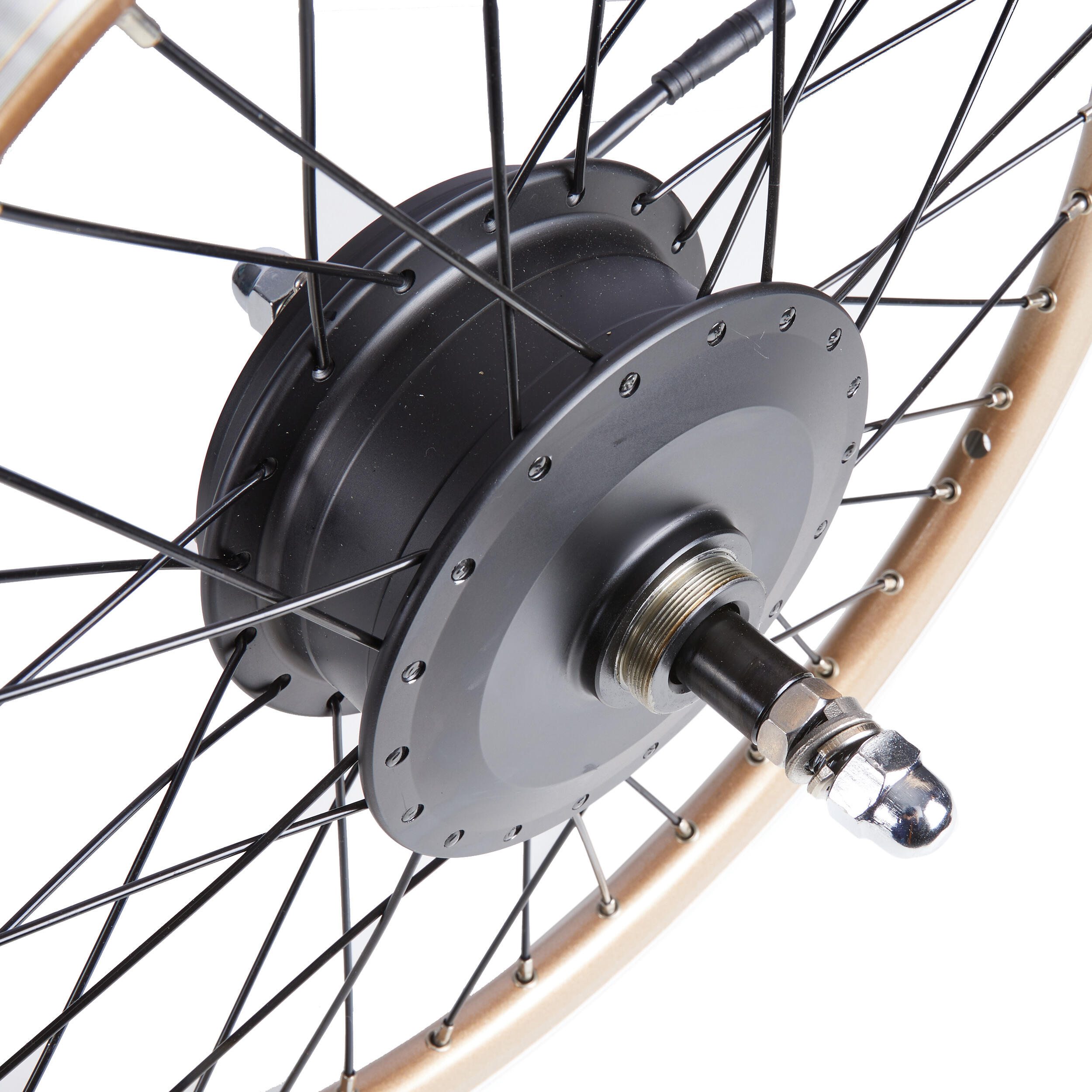 20" Rear Motor Wheel for the Hoptown 500E Folding Bike - Gold 3/3