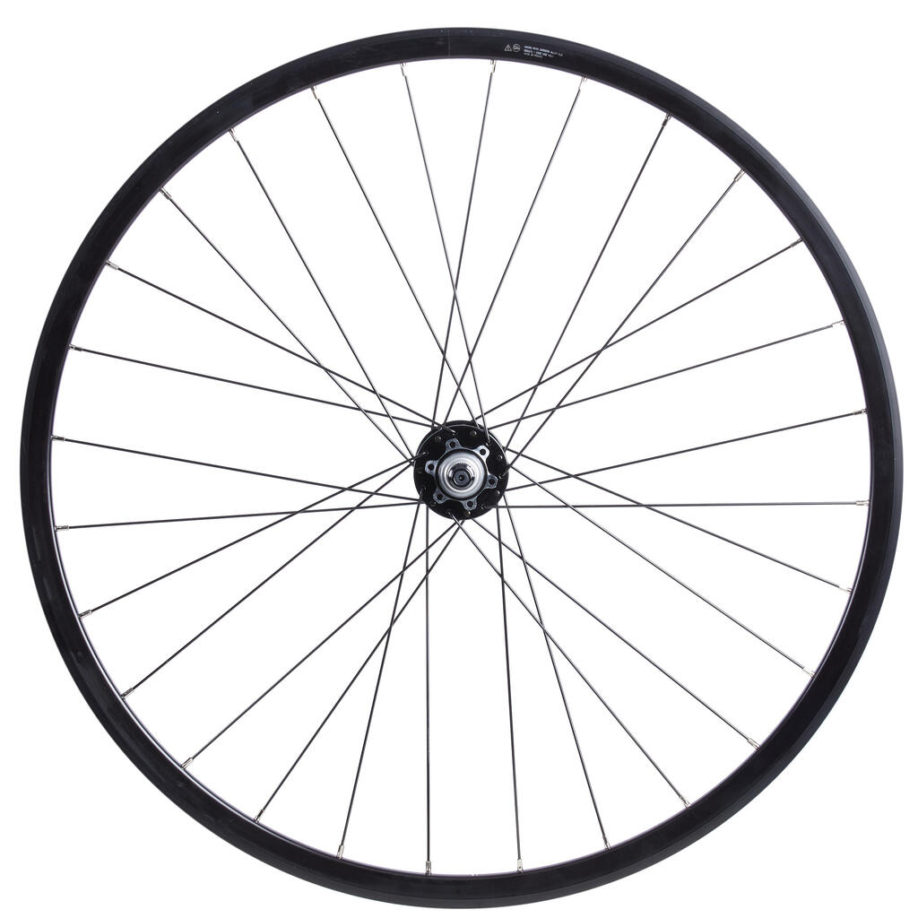 Double-Walled Front Wheel With Disc Brake for Speed 920 City Bike - Black