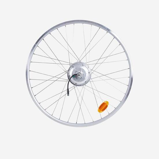 Ruota posteriore bici città 28" doppia parete Elops 120E argento