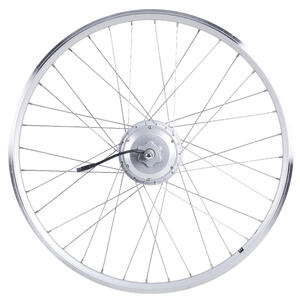 Rueda bici urbana 28 pulgadas trasera doble pared plateada 36V motor B'Ebike 700