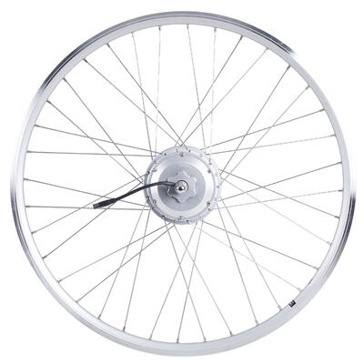 Achterwiel voor b'ebike 28 inch dubbelwandig zilver 36v-motor b'ebike 700