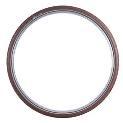 700x38 City E-Bike Anti-Puncture Tyre With Reflective Strip - Brown