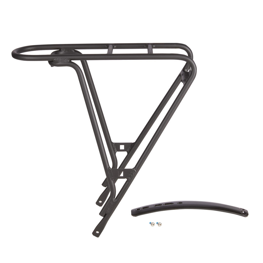 Pannier Rack Alu 27 KG For Elops Long Distance City Bike - Black