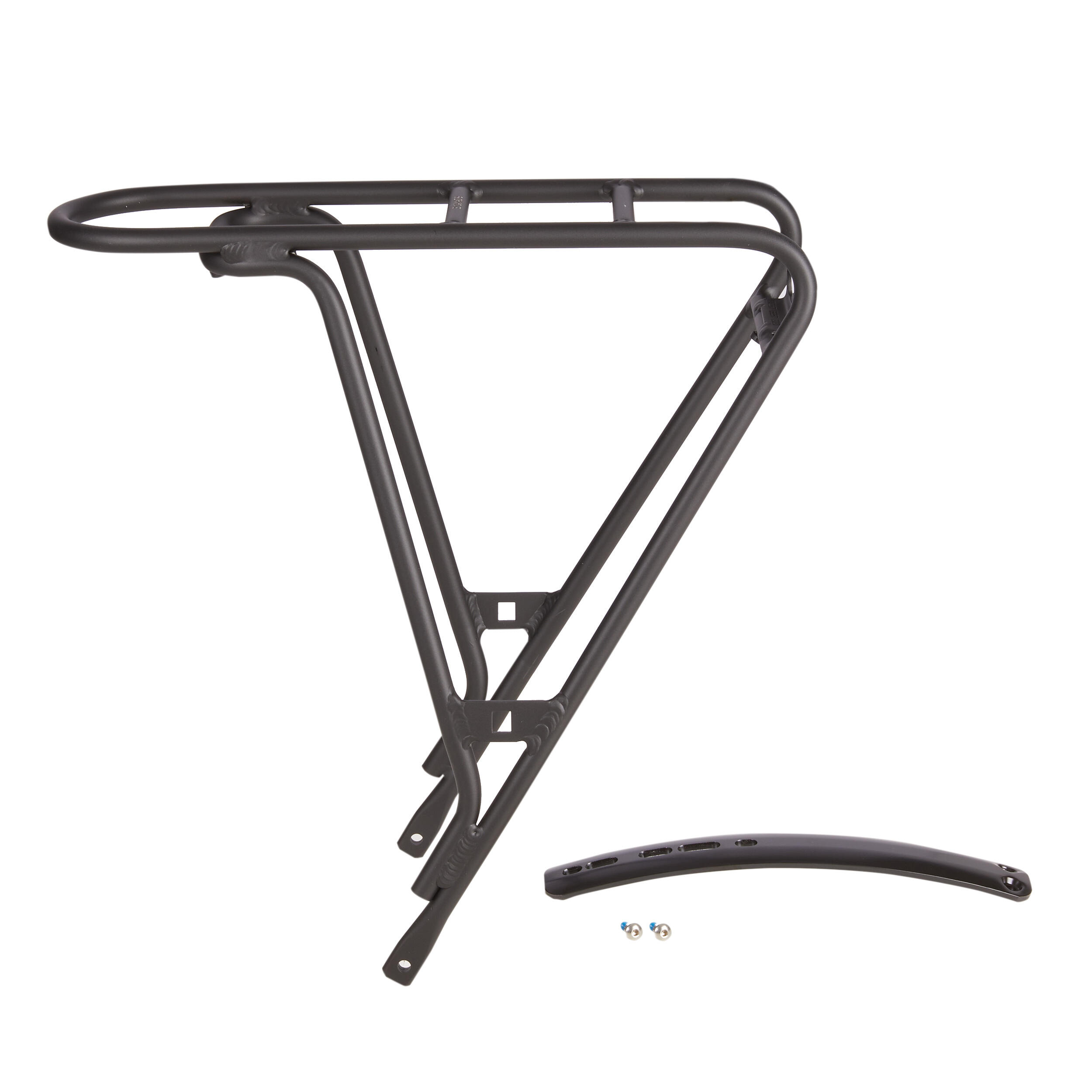 BLACK ALUMINIUM LUGGAGE RACK (27KG) FOR CITY BIKES ELOPS LONG DISTANCE