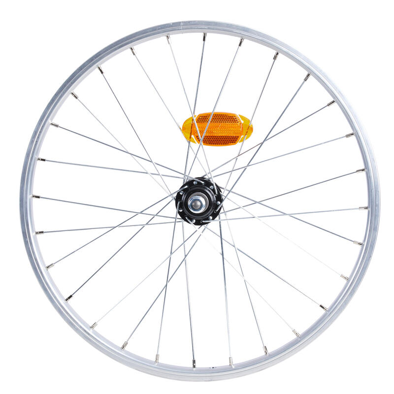 Roue vélo pliant 20 pouces arrière simple paroi Tilt 120 argente
