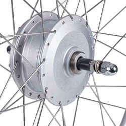 28" City Bike Double-Walled Rear Wheel 36V Motor B'ebike 700 - Silver