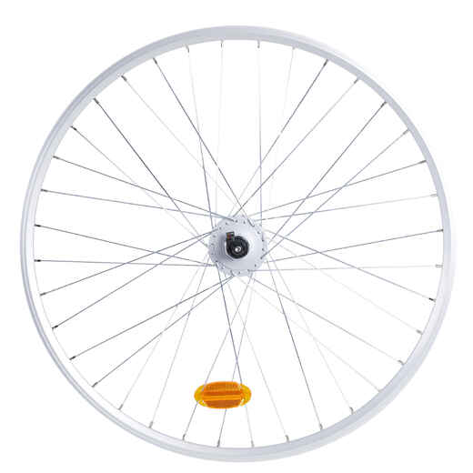 
      28" Double-Walled V-Brake Quick-Release Wheel for City Bike - Silver
  