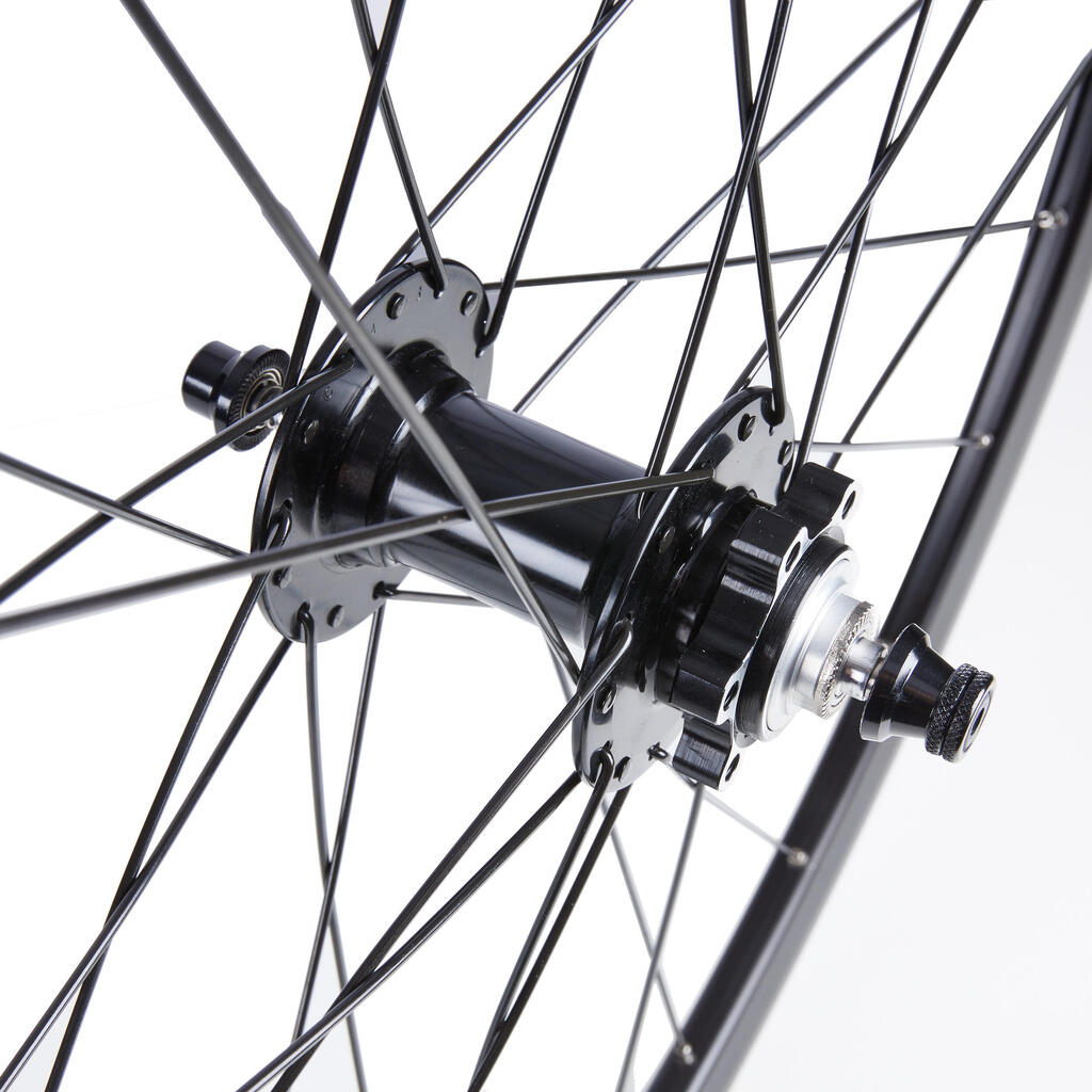 Double-Walled Front Wheel With Disc Brake for Speed 920 City Bike - Black