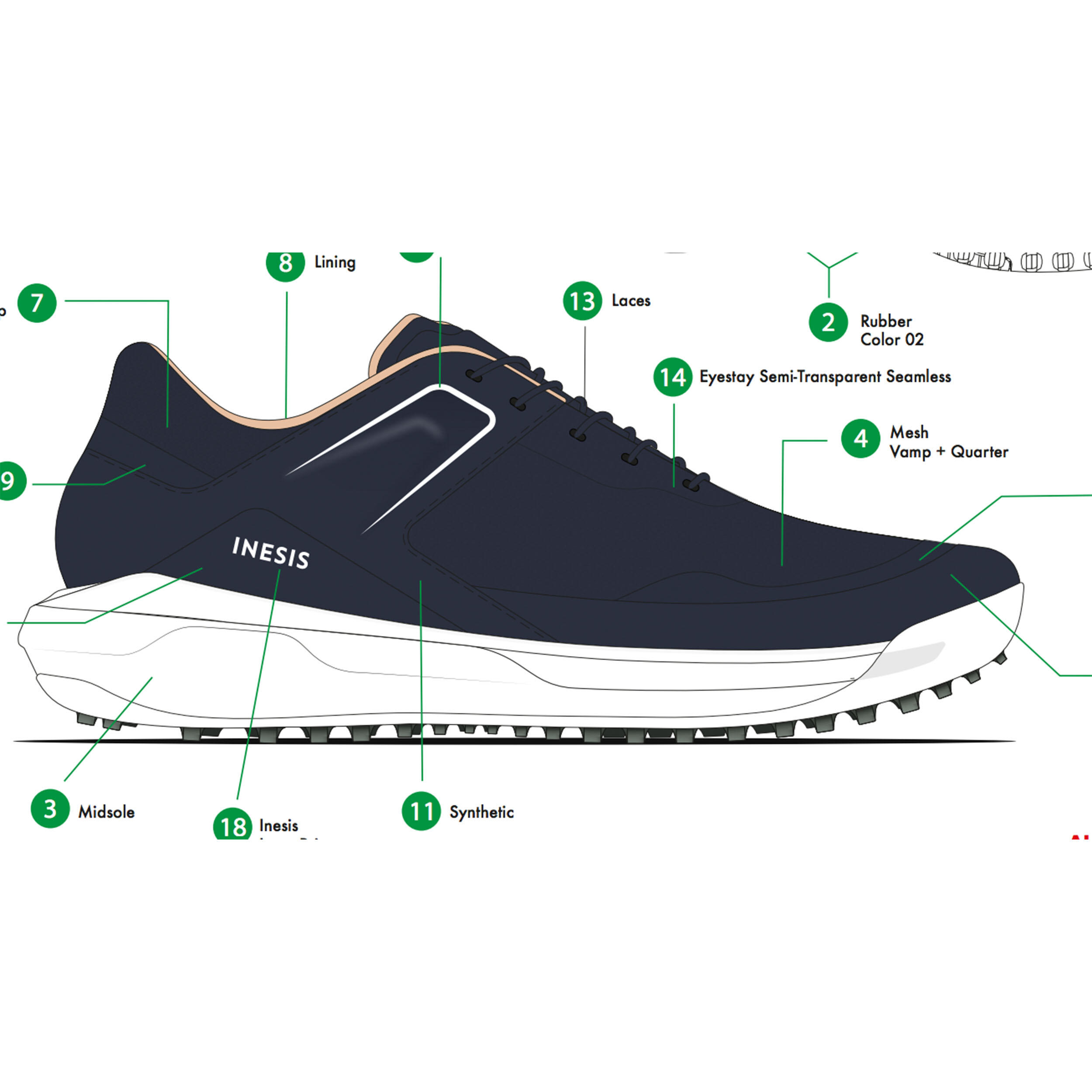 Chaussure de golf respirantes femme – WW 500 marine 7/7