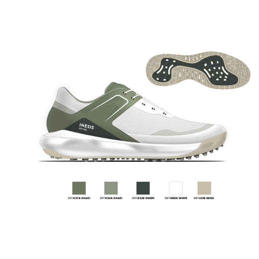 
      MEN’S GOLF SHOES WW500 - KHAKI AND WHITE
  