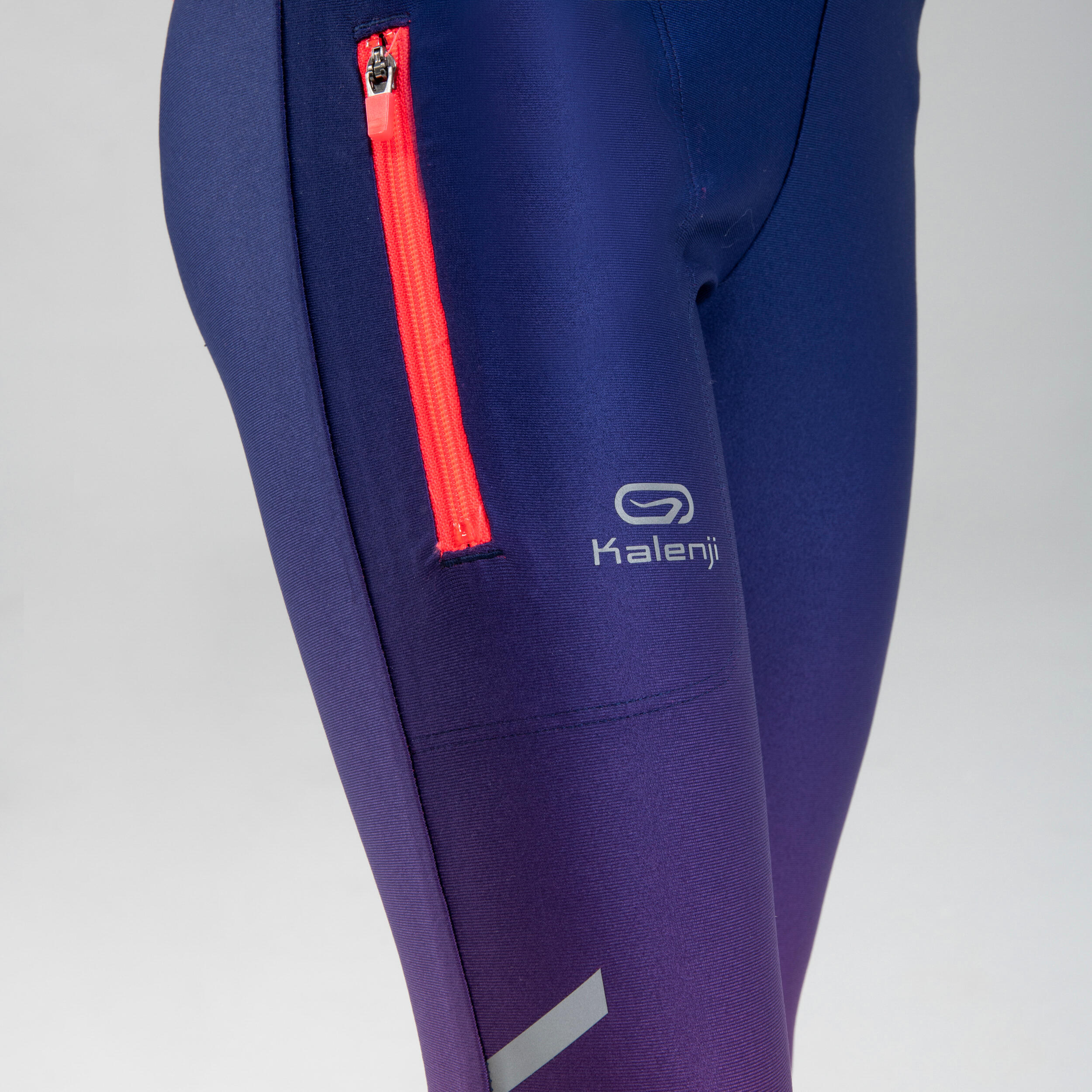 AT 100 Kids' Athletics Tights - faded navy blue pink 8/10