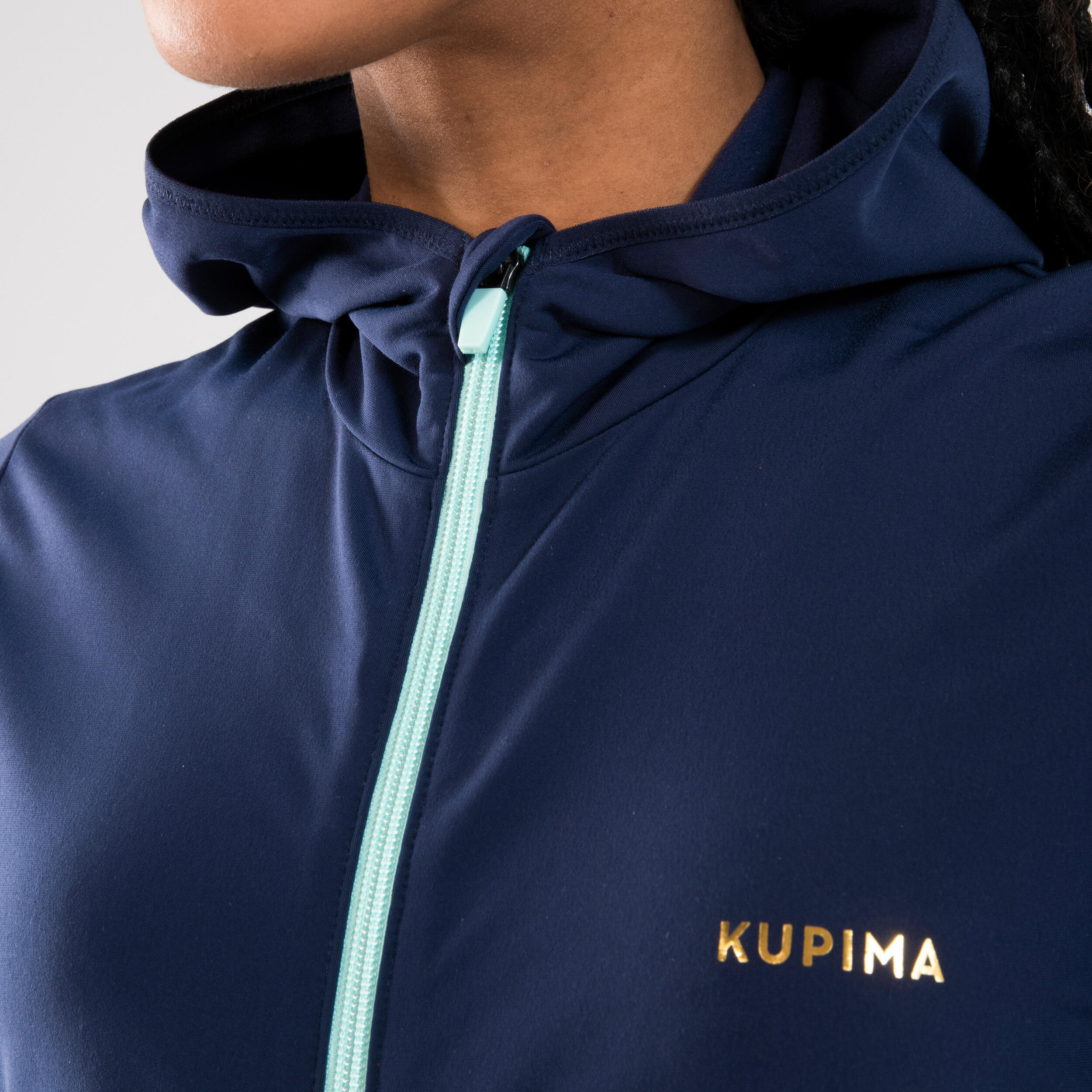 Warm Women's Athletics Jacket - Navy Blue / Light Blue 8/13