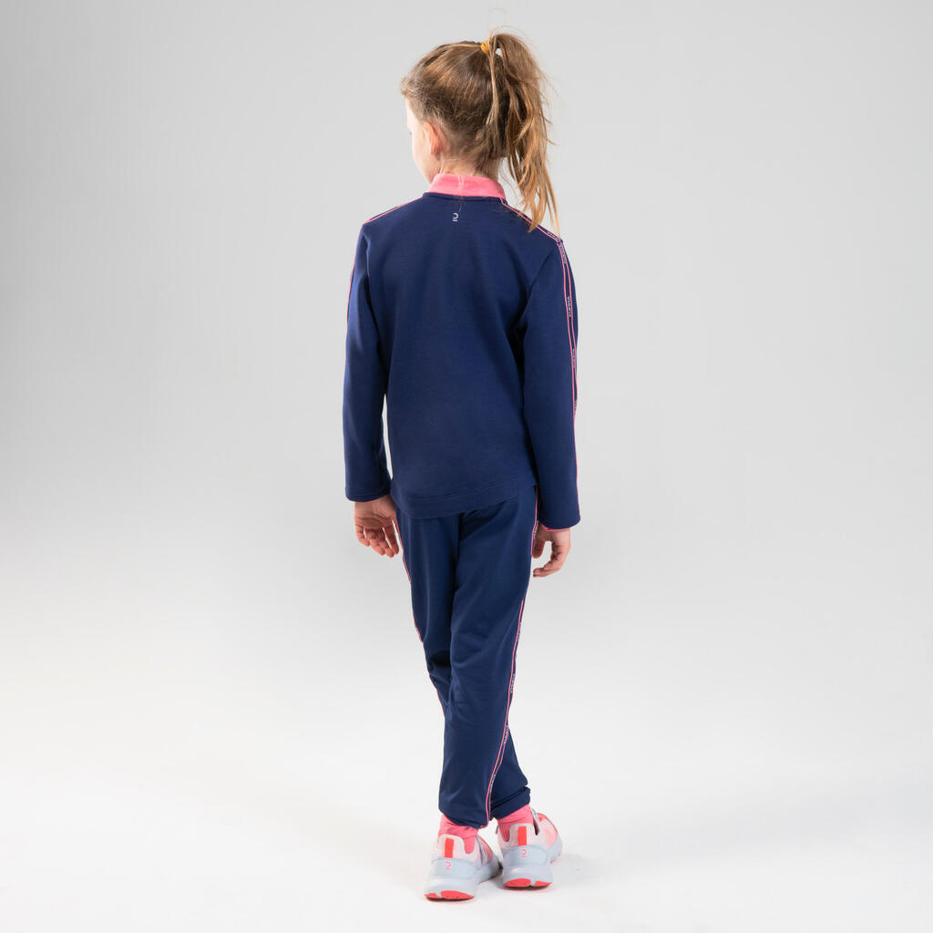 AT 300 Kids' Athletics Tracksuit Top - denim blue