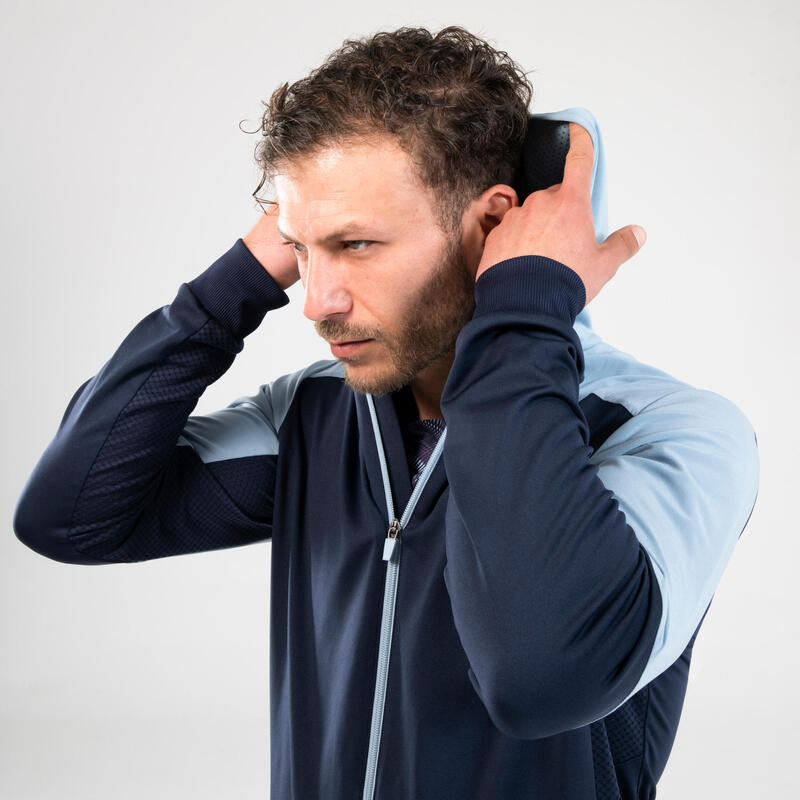 Chaqueta atletismo cálida Hombre azul