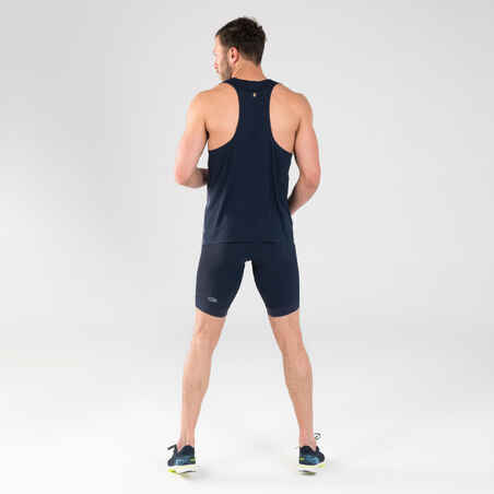MEN'S TIGHT SHORTS - BLUE AND ORANGE