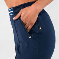 Women's Athletics Zipped Trousers - Navy/Light Blue