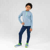 Kids' Warm Breathable Synthetic Jogging Bottoms S500 - Navy