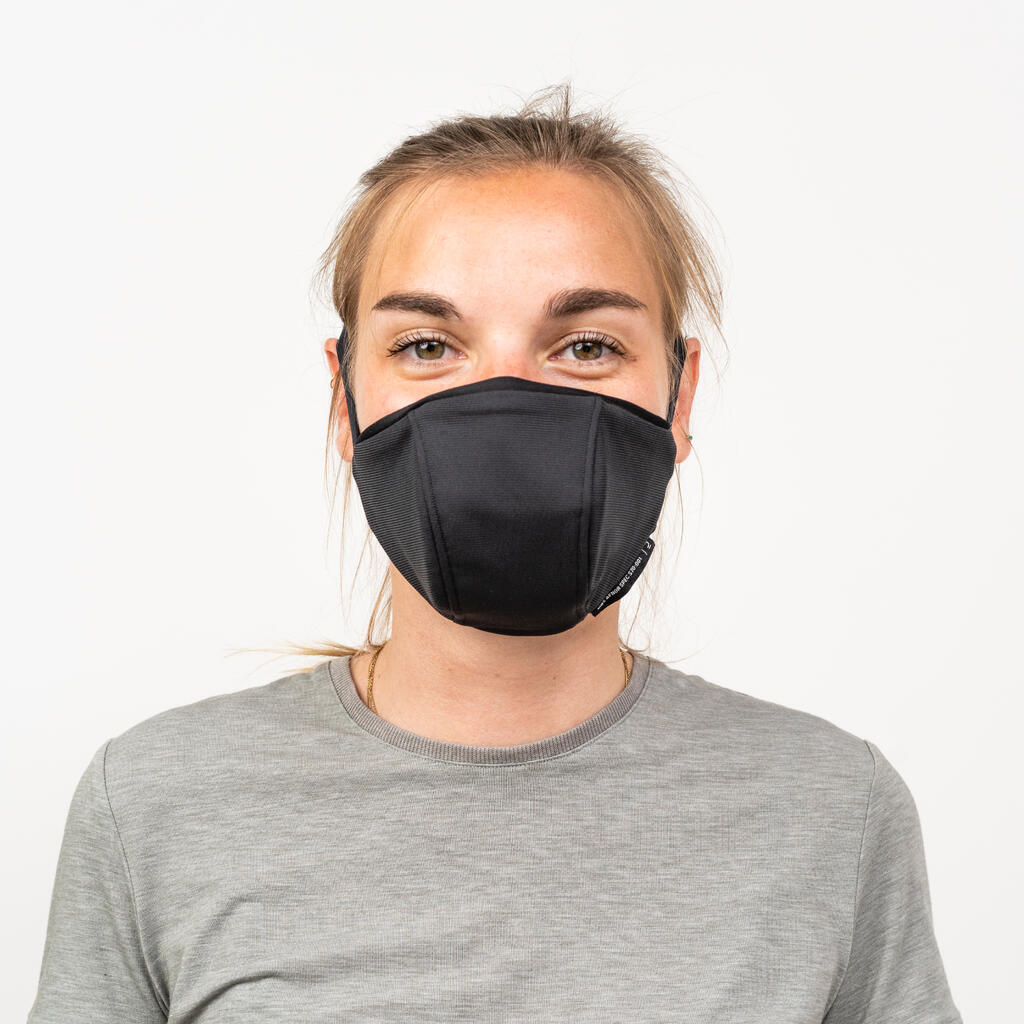 MBS REUSABLE COVID-19 SPORTS BARRIER MASK - BLACK