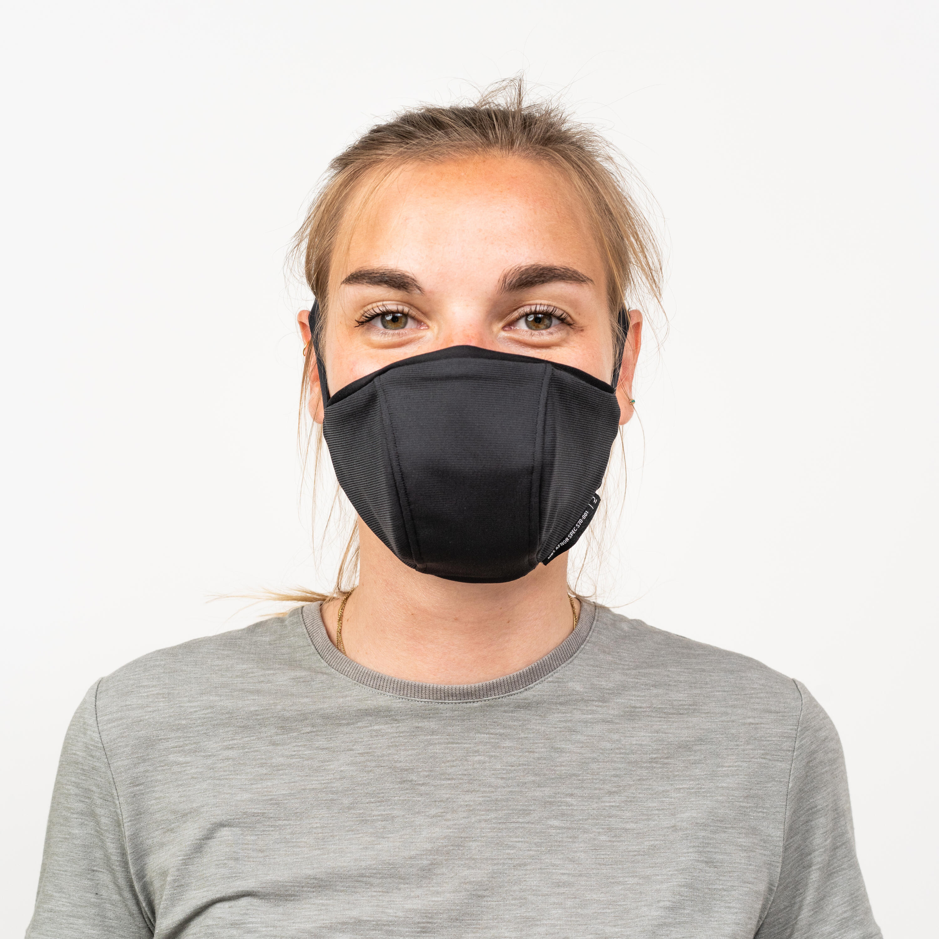 MASQUE BARRIÈRE COVID-19 POUR LE SPORT RÉUTILISABLE MBS NOIR 14/42