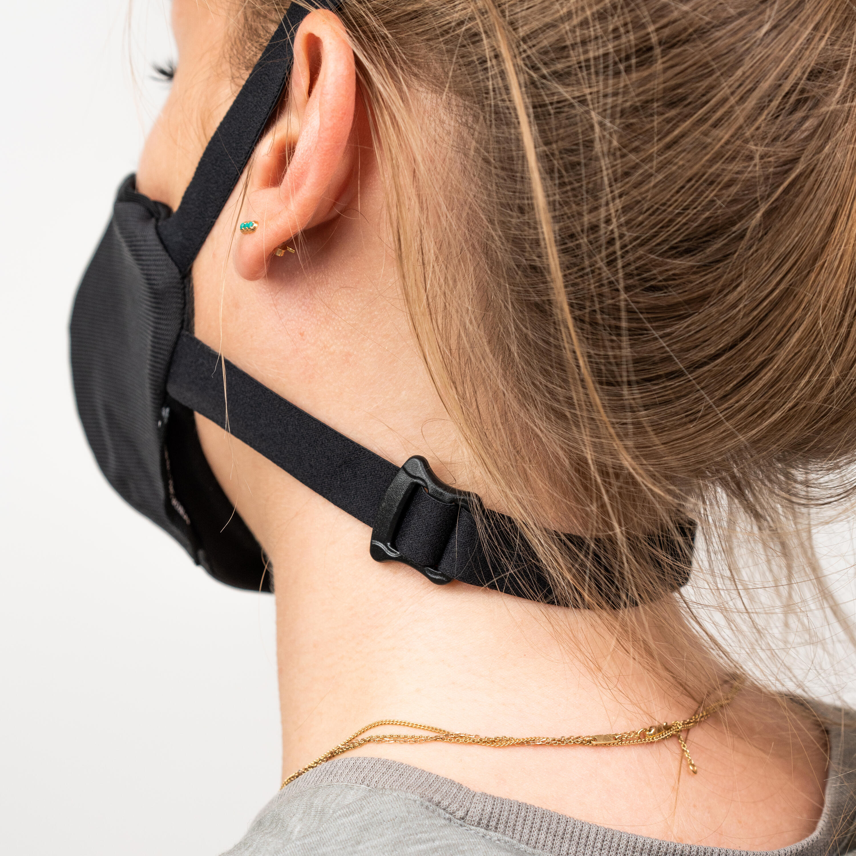 MASQUE BARRIÈRE COVID-19 POUR LE SPORT RÉUTILISABLE MBS NOIR 3/42