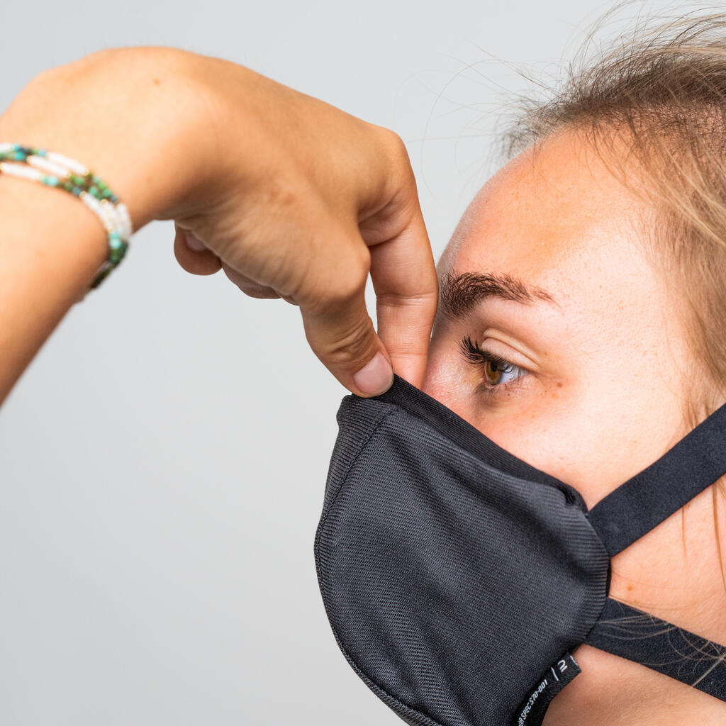 MBS REUSABLE COVID-19 SPORTS BARRIER MASK - BLACK