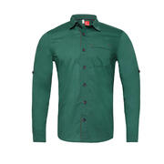 Men’s Long-sleeved Travel Shirt TRAVEL 100 IRISH Green