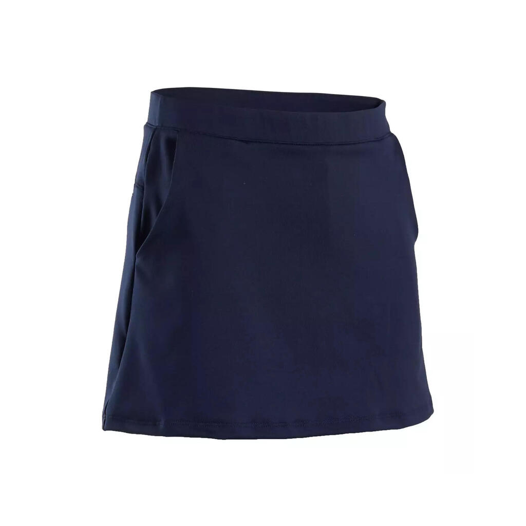 Girls' golf skort MW500 navy