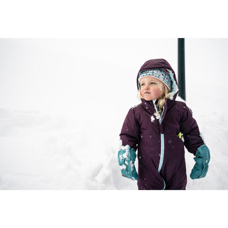Moufles ski bébé - WARM LUGIKLIP turquoises WEDZE