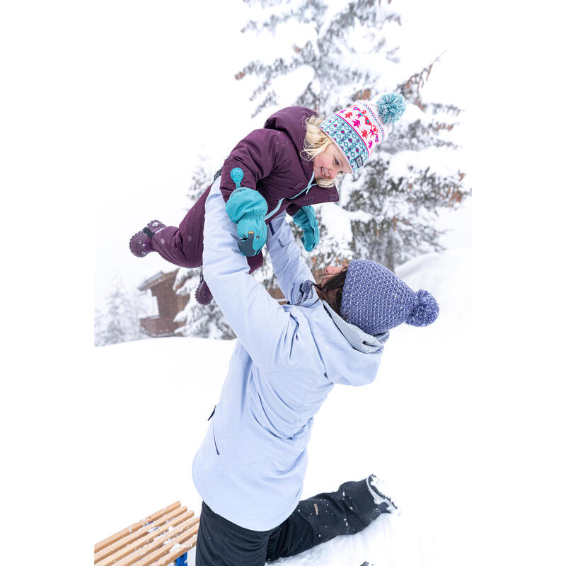 Schneeanzug Skianzug Baby - 500 Warm Lugiklip violett