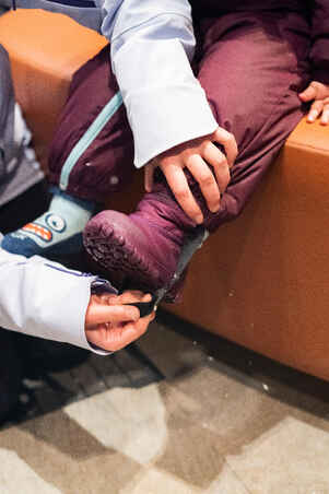 Baby Snow Boots, Baby Après-Ski WARM Purple and Turquoise