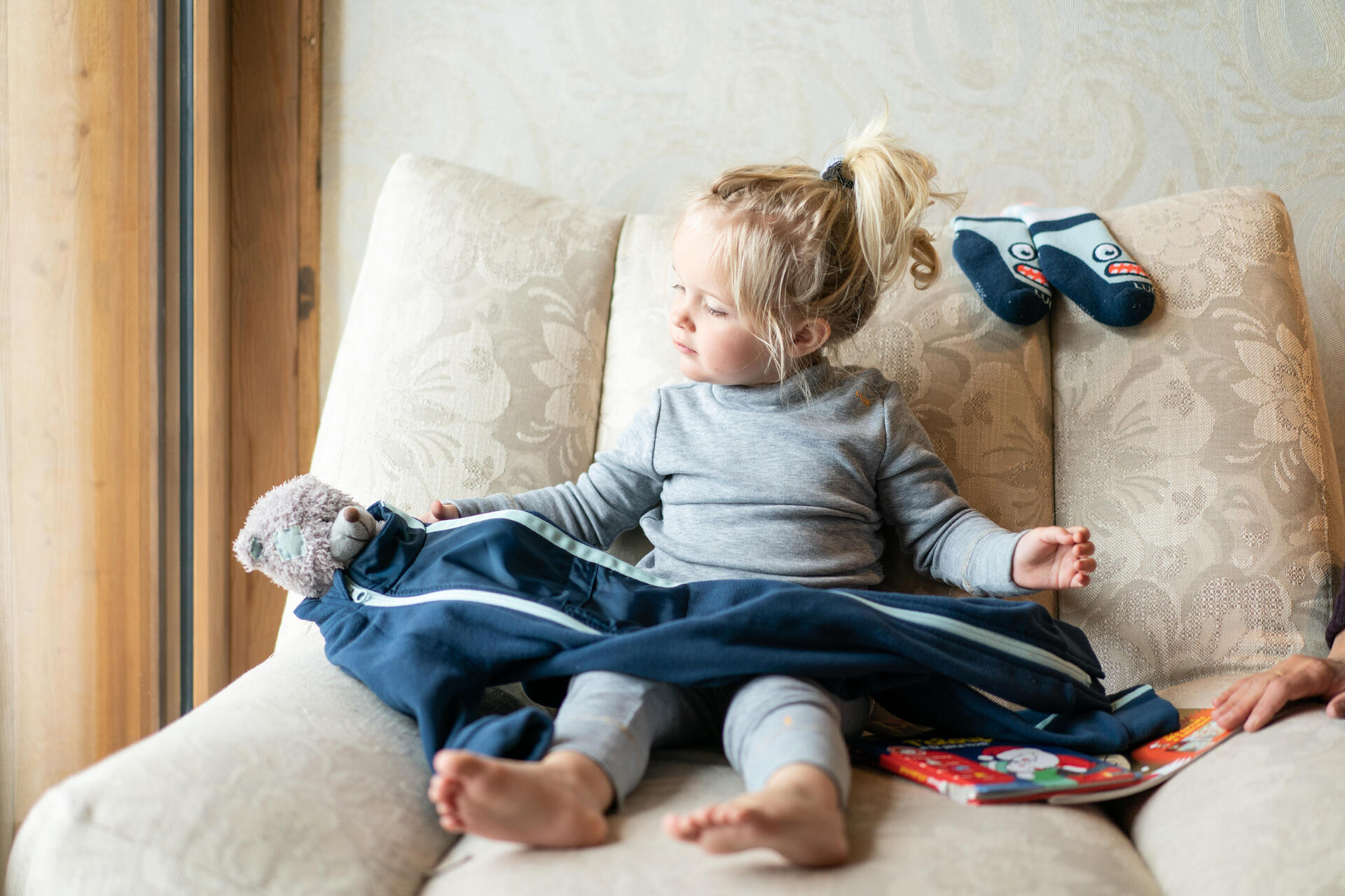 Babies Sledging Thermal Wear Top 100 Grey