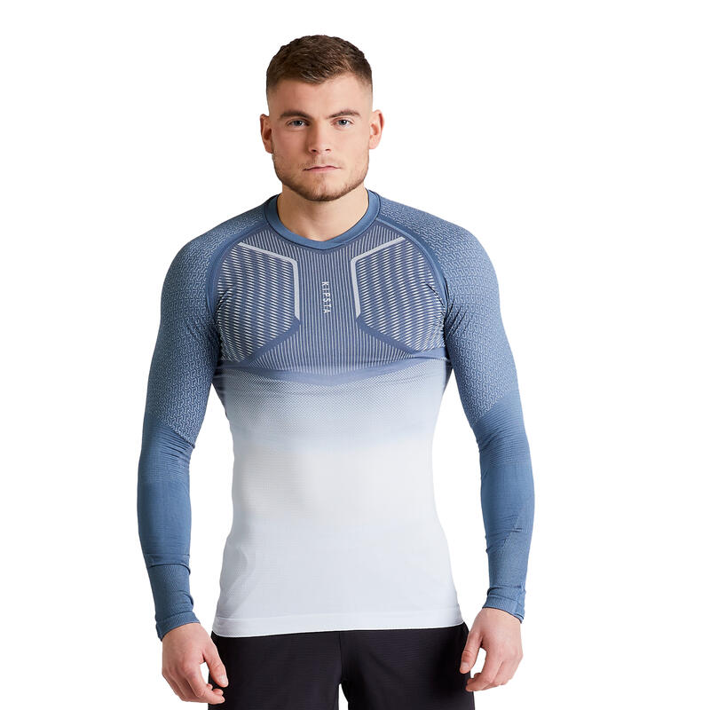 Sous-vêtement Keepdry 500 adulte manches longues gris dégradé