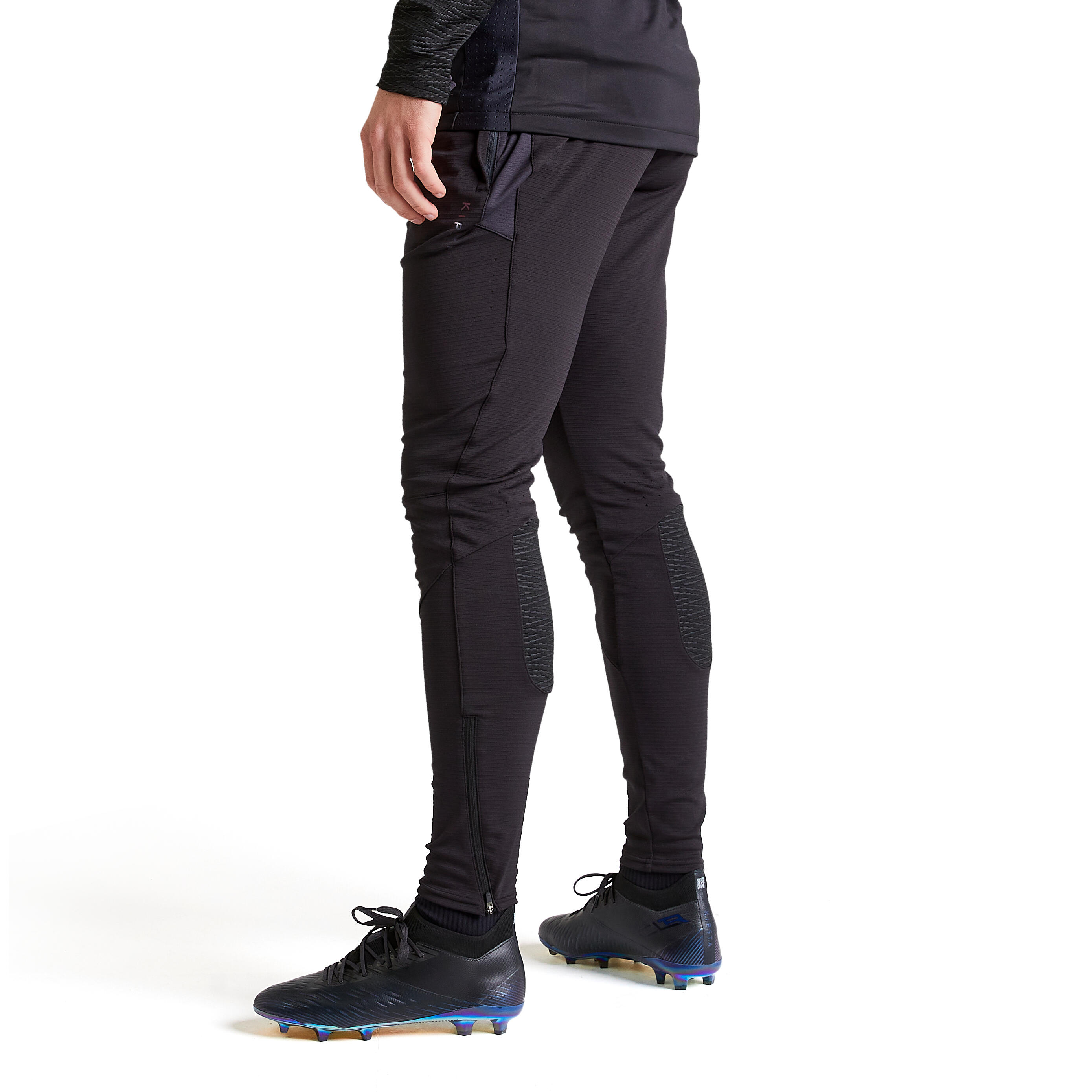 Pantalón de fútbol adulto negro 3/22