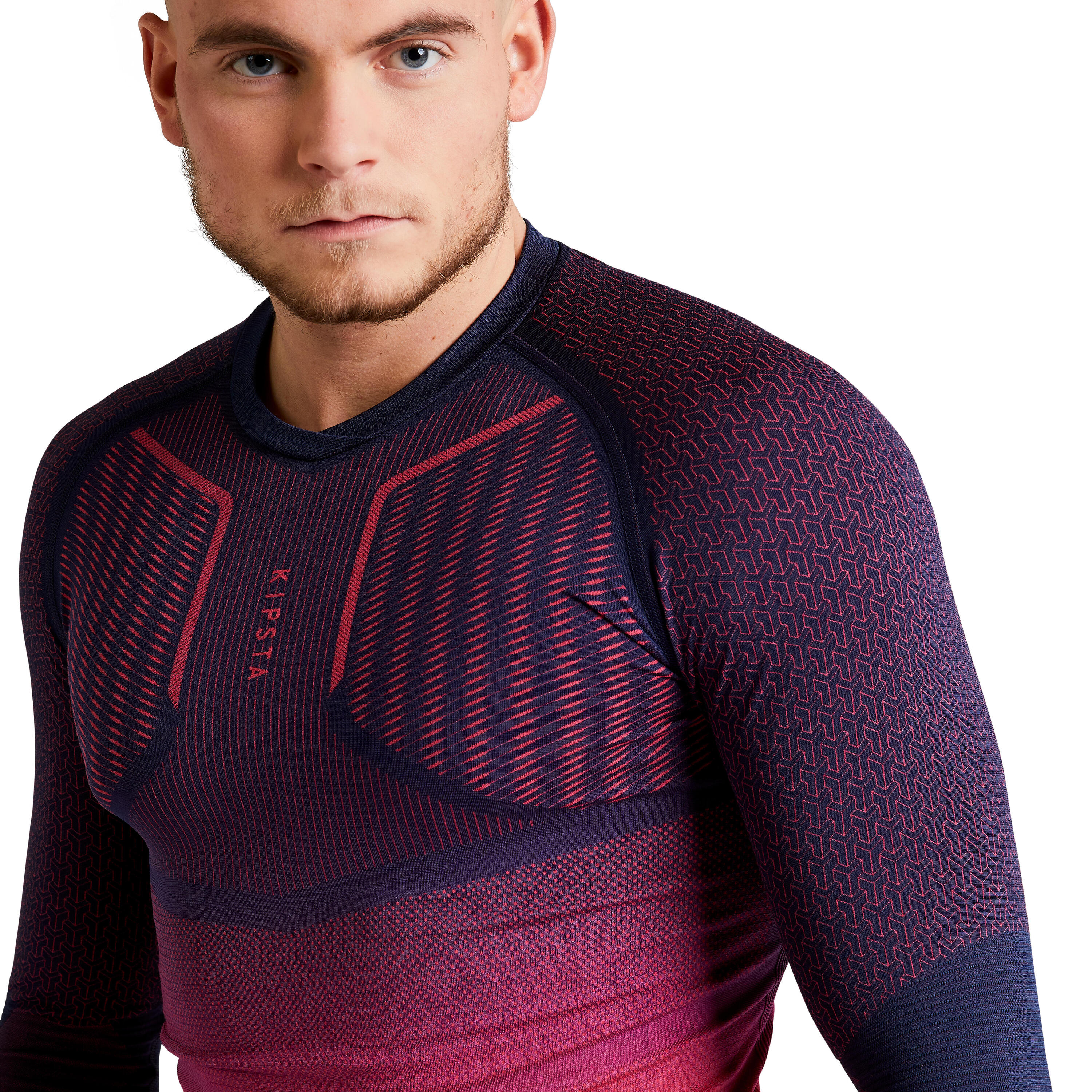Adult breathable football base layer, red and purple 6/12