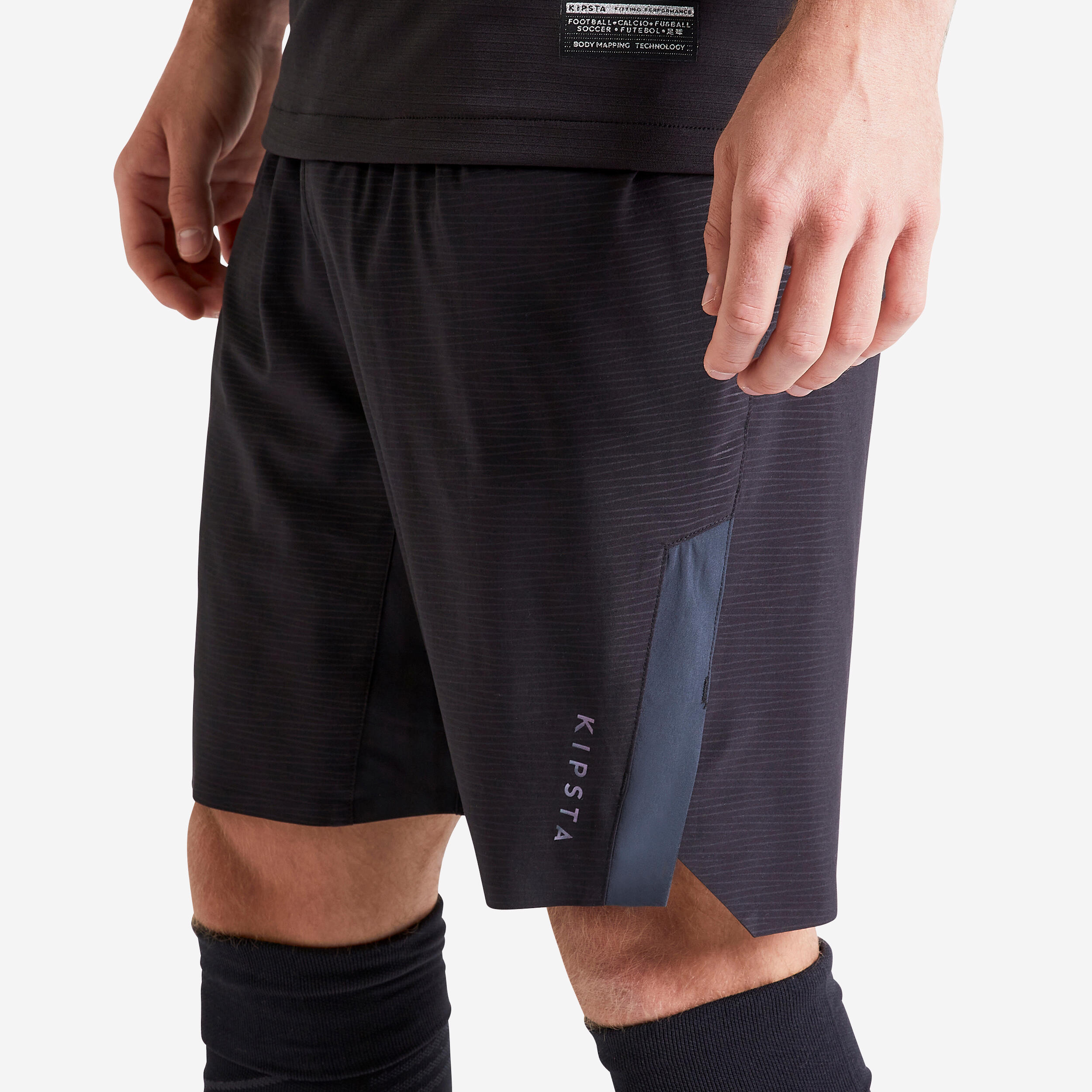 KIPSTA Pantalón corto de fútbol adulto CLR negro 
